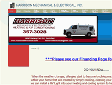 Tablet Screenshot of harrisonmechanical.com